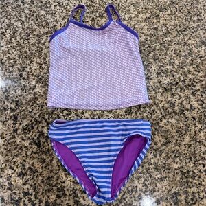 Old Navy Purple and Blue Striped Swimsuit Set Size XS